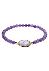 delightful little sterling silver amethyst February birthstone baby bracelet 